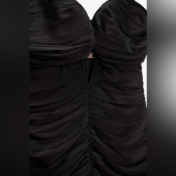 ZARA DRAPED MINI DRESS - Picture 10 of 10